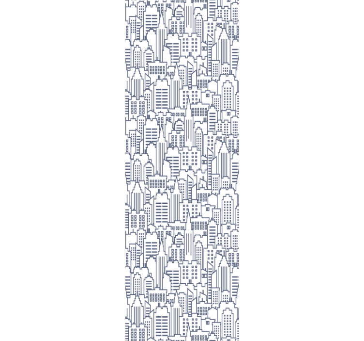 城市和乡村壁纸展现城市天际线剪影 - TenStickers