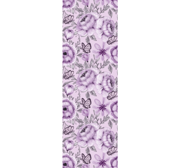 墙纸花卉蝴蝶花卉布置 - TenStickers