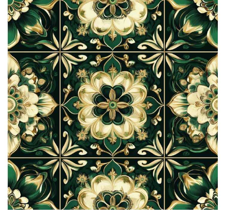 墙纸厨房 植物马赛克瓷砖 - TenStickers