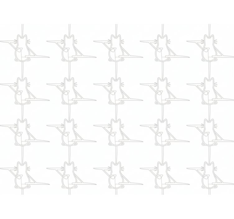 墙纸 猫 轮廓猫设计 - TenStickers