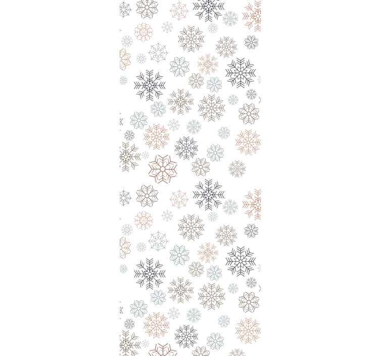 墙纸 圣诞 米色雪花图案 - TenStickers