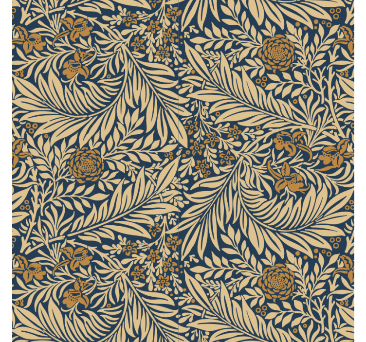 客厅墙纸复古花卉设计 - TenStickers