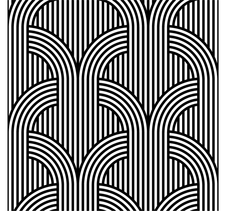 墙纸 装饰 黑白拱门设计 - TenStickers