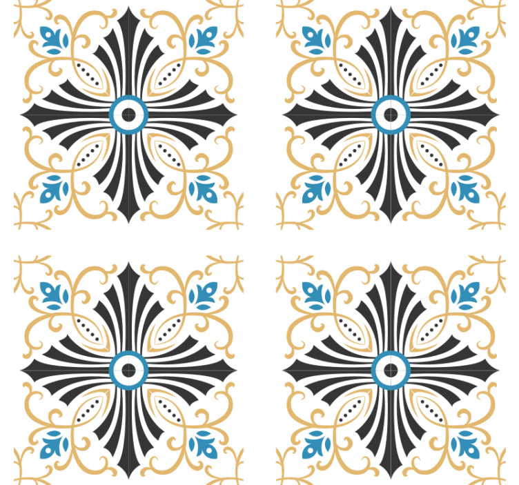 墙纸 装饰 复古交叉螺旋设计 - TenStickers