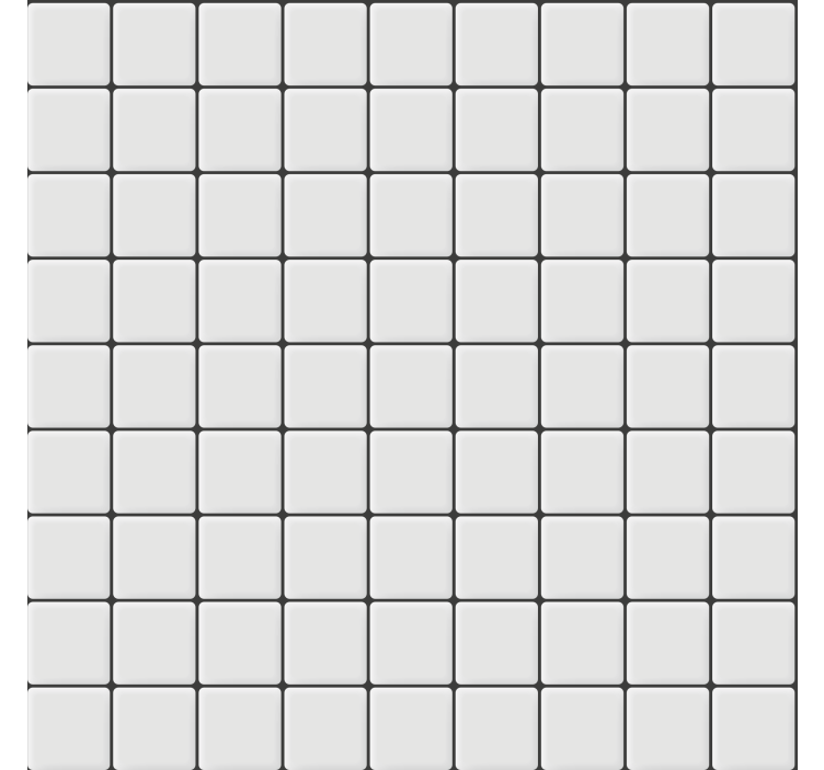客厅墙纸白色方形瓷砖 - TenStickers
