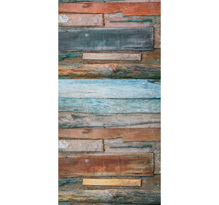 客厅墙纸呈现复古不透明效果 - TenStickers