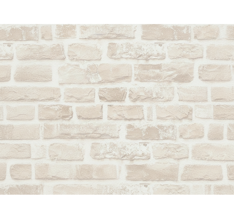 客厅墙纸仿白砖 - TenStickers