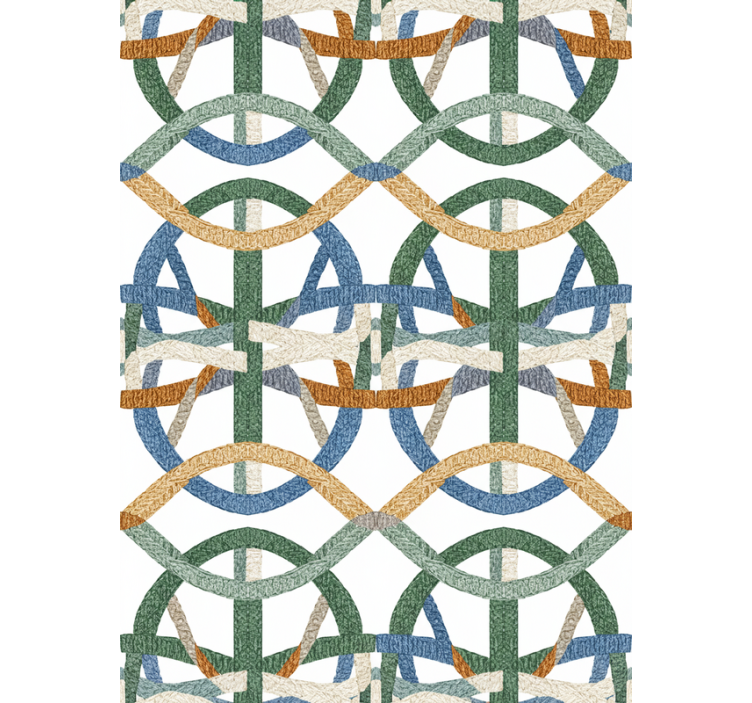 客厅墙纸刺绣绳纹理 - TenStickers