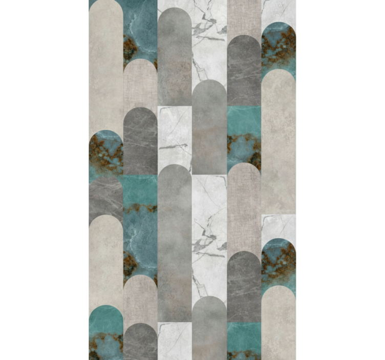 客厅墙纸拱形大理石马赛克 - TenStickers