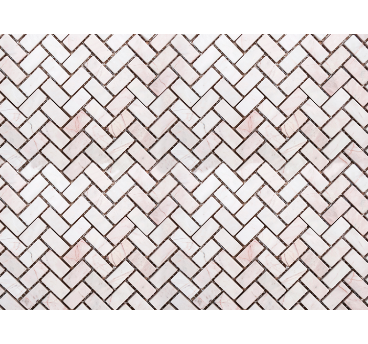 墙纸 装饰人字形大理石瓷砖 - TenStickers