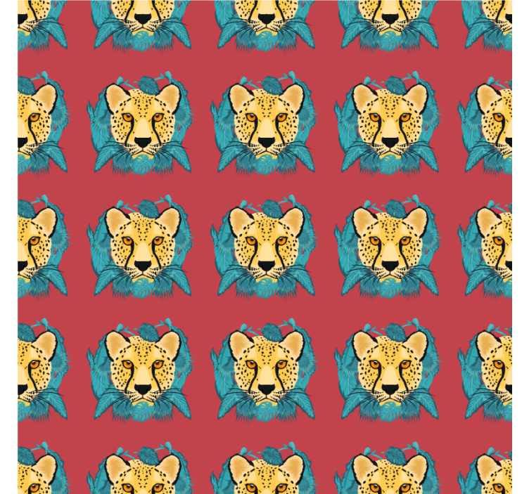 壁纸纹理东方风格豹纹图案 - TenStickers