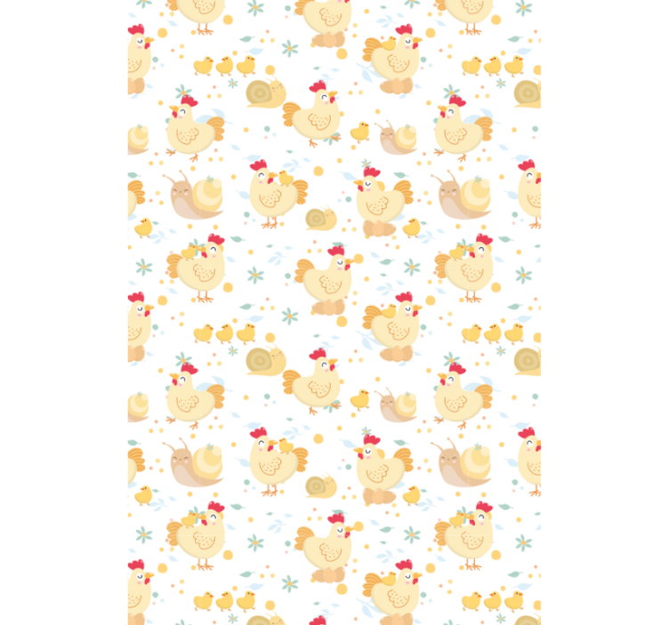 墙纸 动物壁纸 小鸡小蜗牛卡通农场 - TenStickers
