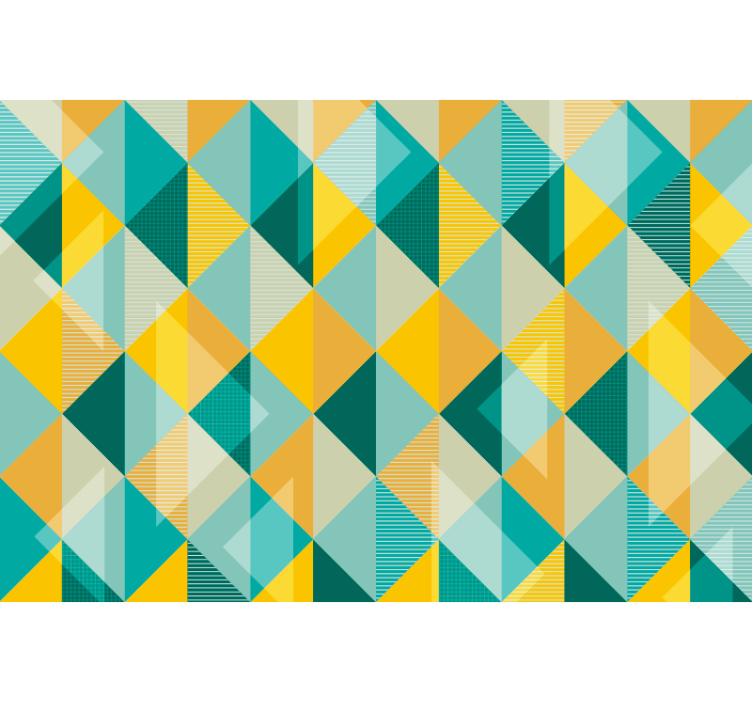 办公室墙纸三角形的故事 - TenStickers