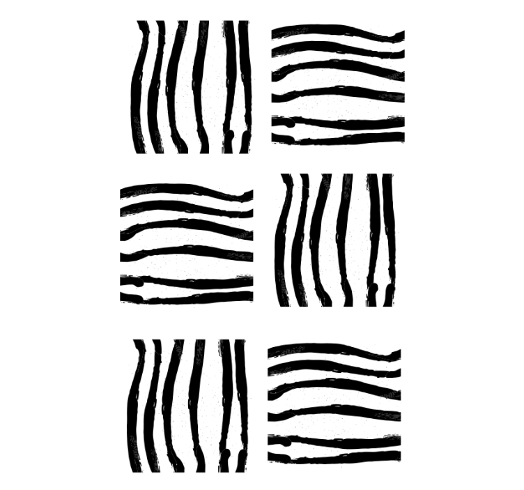 墙纸壁纸黑白条纹设计 - TenStickers