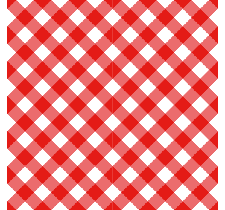 墙纸壁纸红白相间的图案方块 - TenStickers