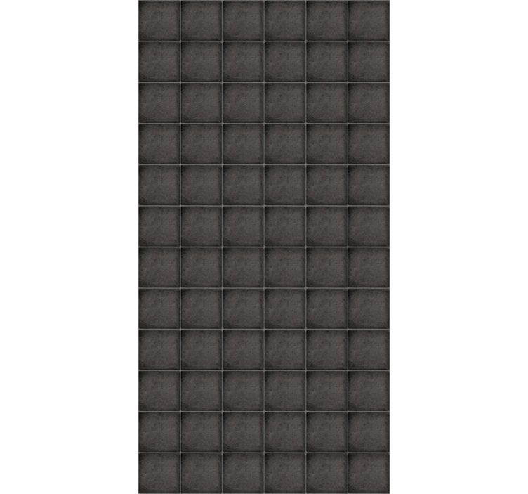 墙纸 瓷砖 黑色方形石砖 - TenStickers