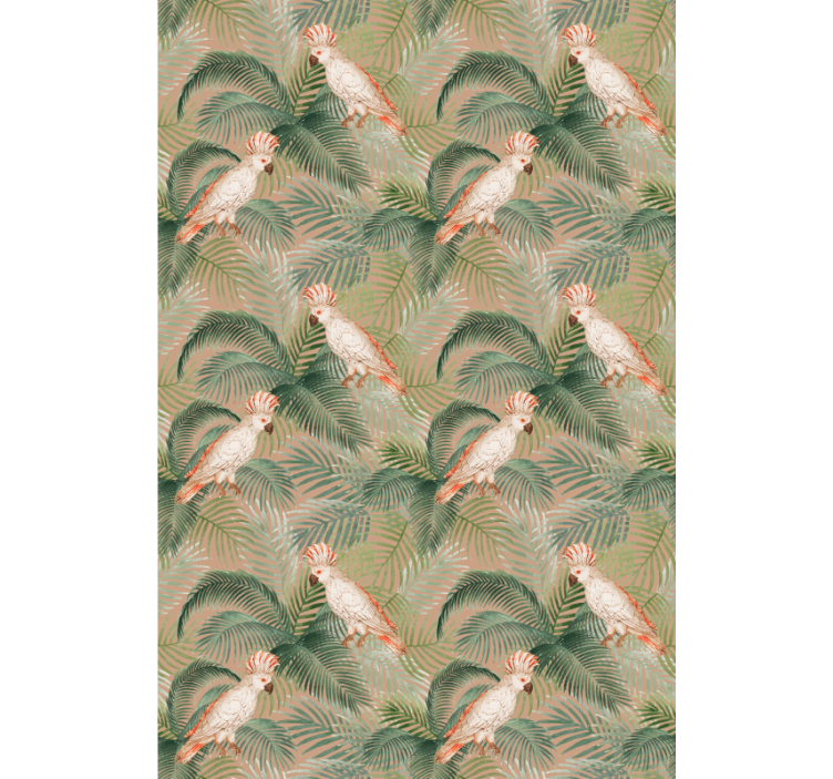 儿童墙纸 鸟和叶子 - TenStickers