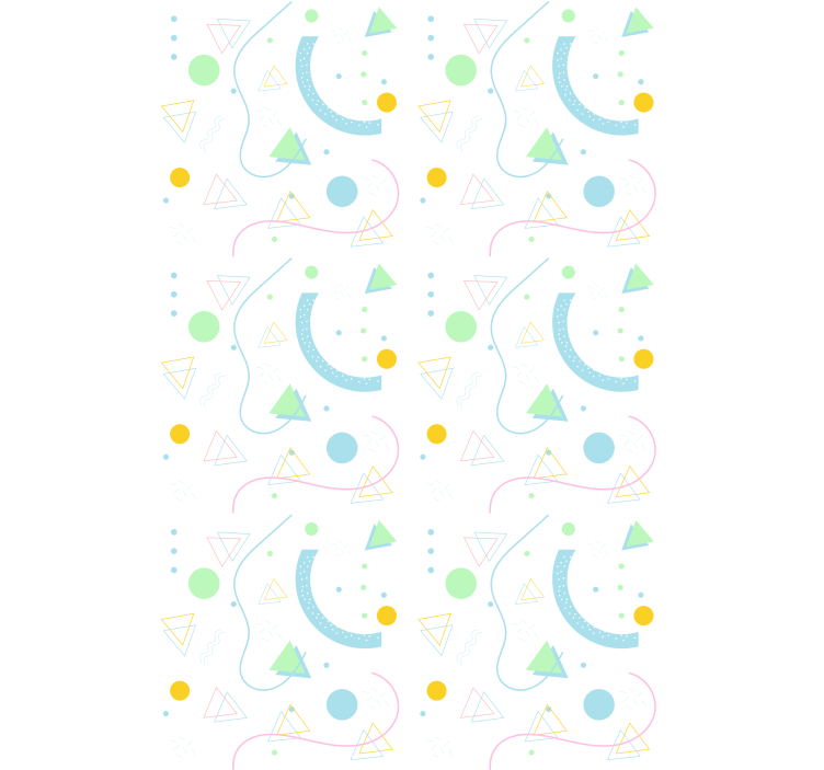 墙纸 北欧的绿色与蓝色三角形图案 - TenStickers
