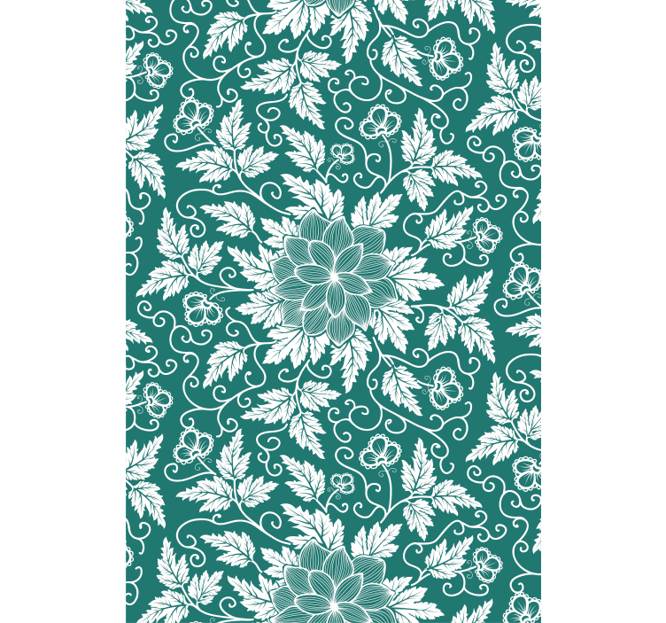 客厅墙纸复古花卉装饰 - TenStickers