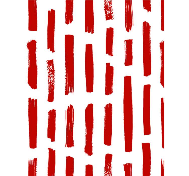 客厅墙纸红白条纹设计 - TenStickers