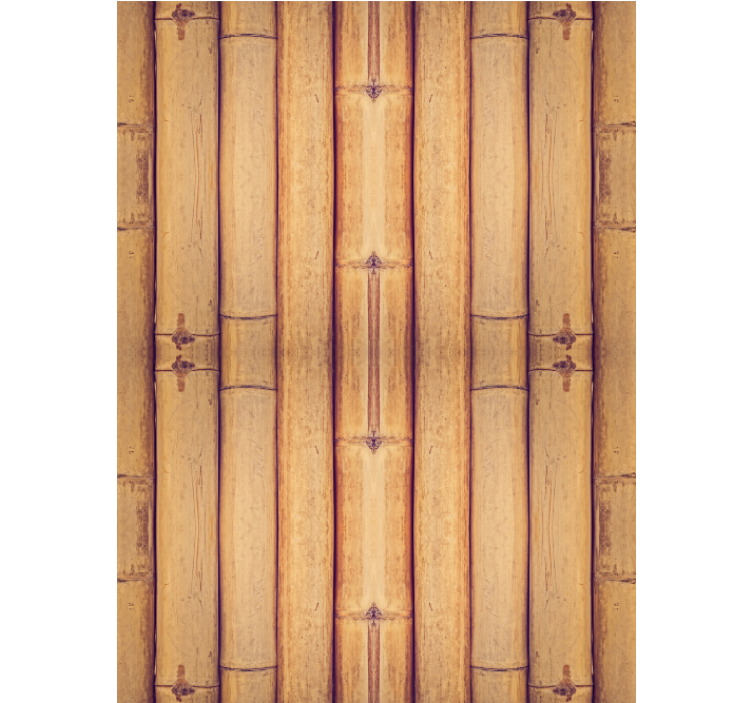 客厅墙纸呈现竹木纹理效果 - TenStickers