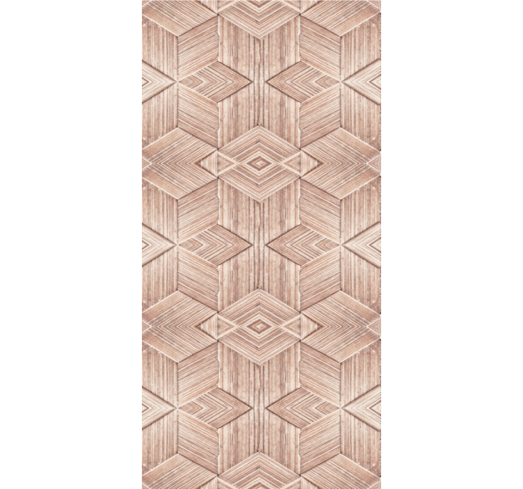 客厅墙纸呈现浅木纹质感 - TenStickers