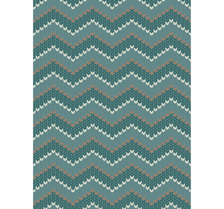 客厅墙纸蓝色天然纤维仿制品 - TenStickers