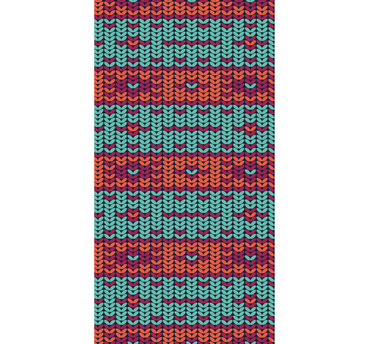 客厅墙纸多彩条纹天然纤维仿制品 - TenStickers