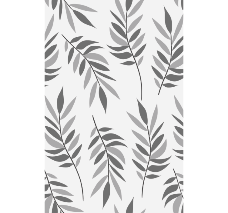 客厅墙纸优雅叶子图案 - TenStickers