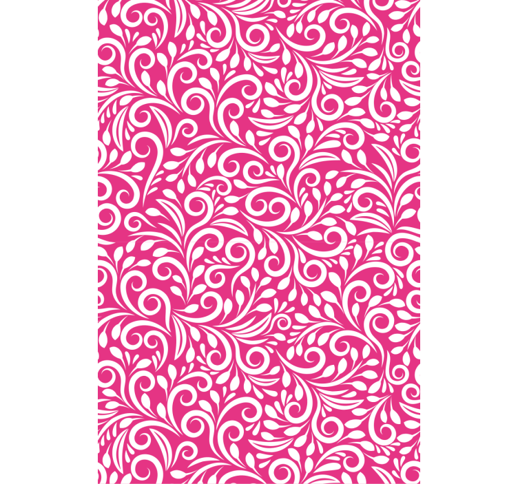 客厅墙纸花卉漩涡图案 - TenStickers