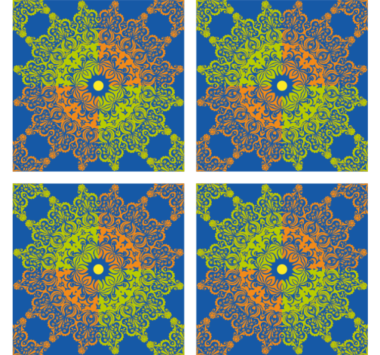 墙纸 瓷砖 彩色曼陀罗图案 - TenStickers