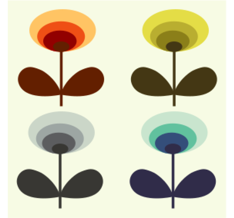 古典复古墙纸七十年代复古风格 - TenStickers