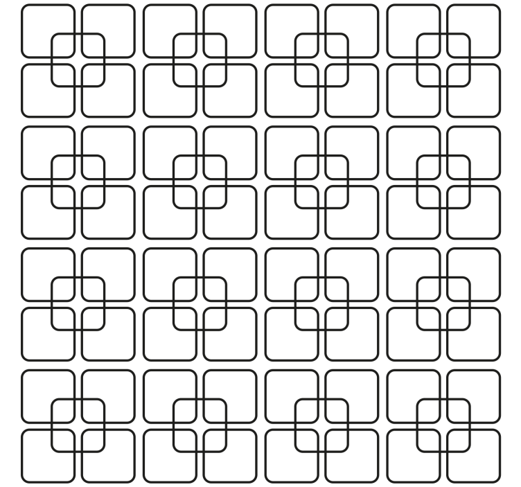 墙纸 几何 黑色方块城市图案 - TenStickers