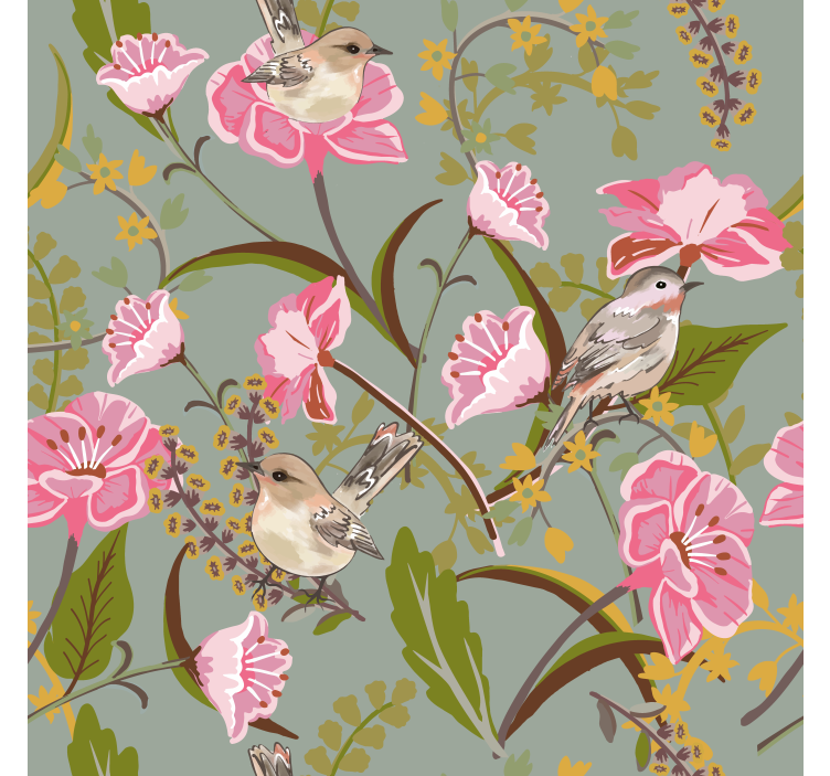 墙纸厨房花卉 - TenStickers