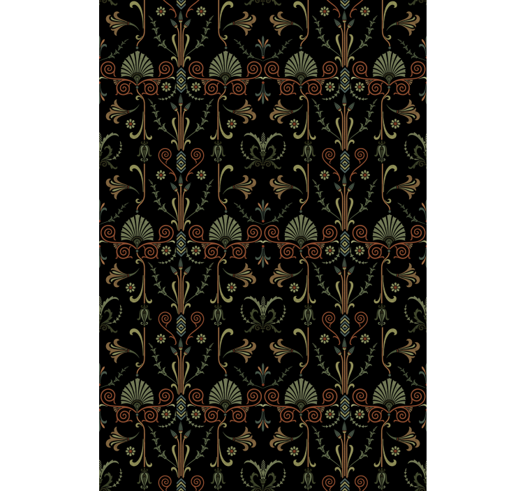 墙纸厨房优雅的叶子图案 - TenStickers