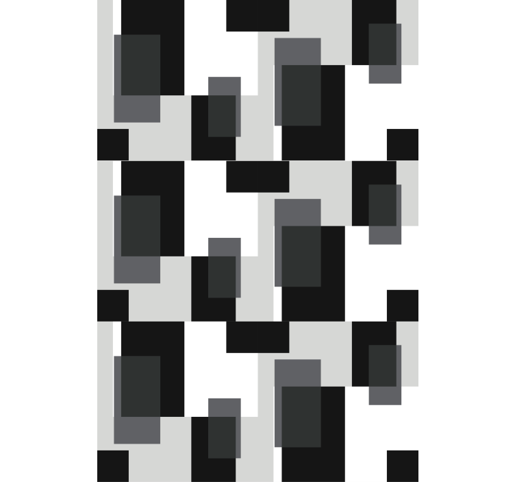 墙纸 现代 黑白色块 - TenStickers