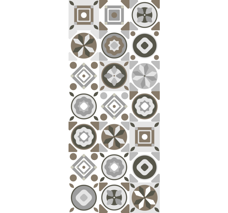 墙纸厨房采用灰色调的液压设计 - TenStickers