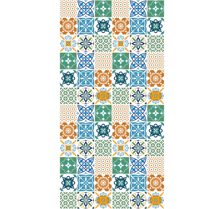 墙纸厨房瓷砖混合设计 - TenStickers