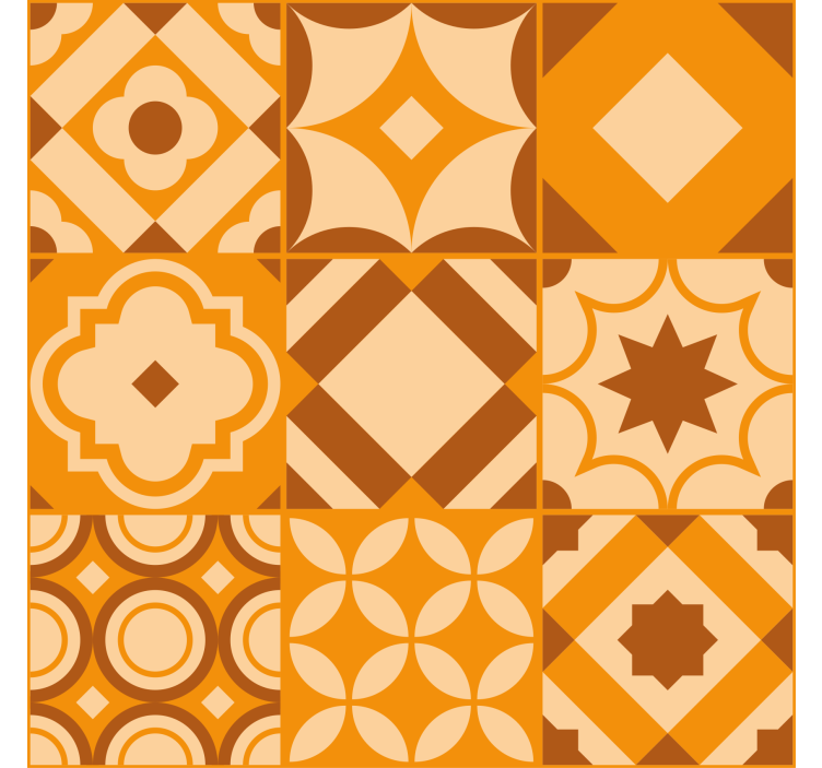 墙纸厨房复古瓷砖 - TenStickers