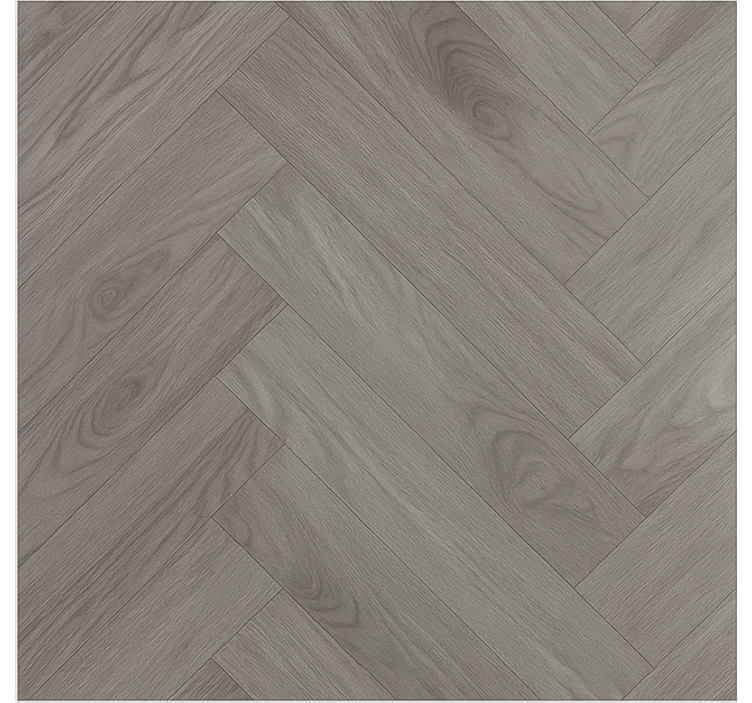 客厅墙纸呈现伍德沃德灰褐色人字纹设计 - TenStickers