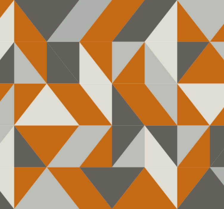 客厅墙纸呈现斜三角形图案 - TenStickers