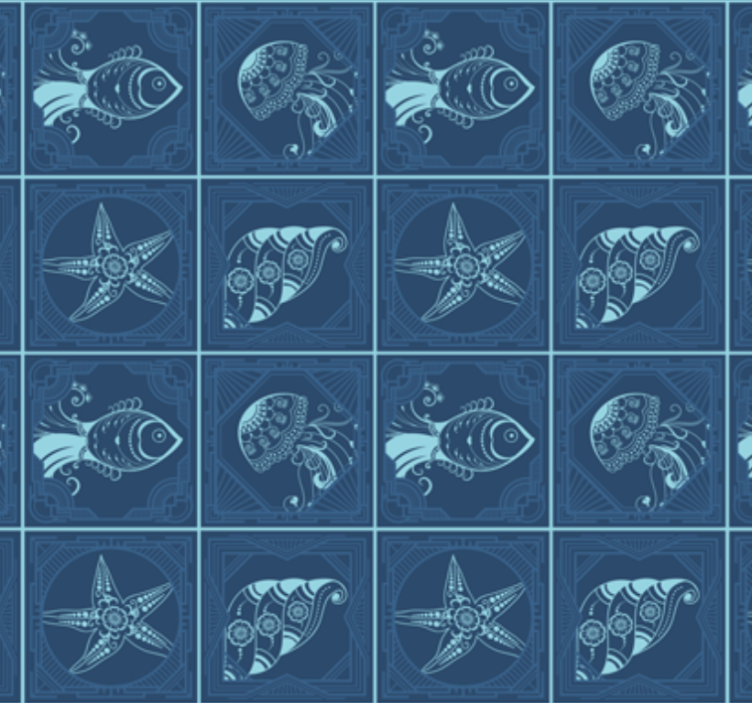 洁净墙纸海洋生物设计 - TenStickers