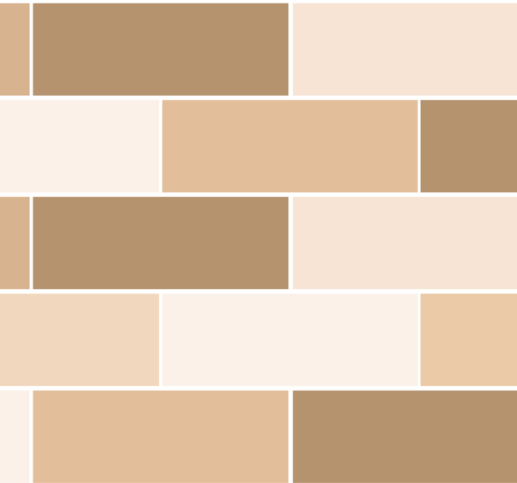 洁净墙纸中性砖纹瓷砖 - TenStickers