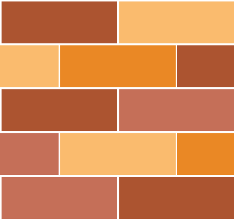 洁净墙纸色彩斑斓的砖块布局 - TenStickers