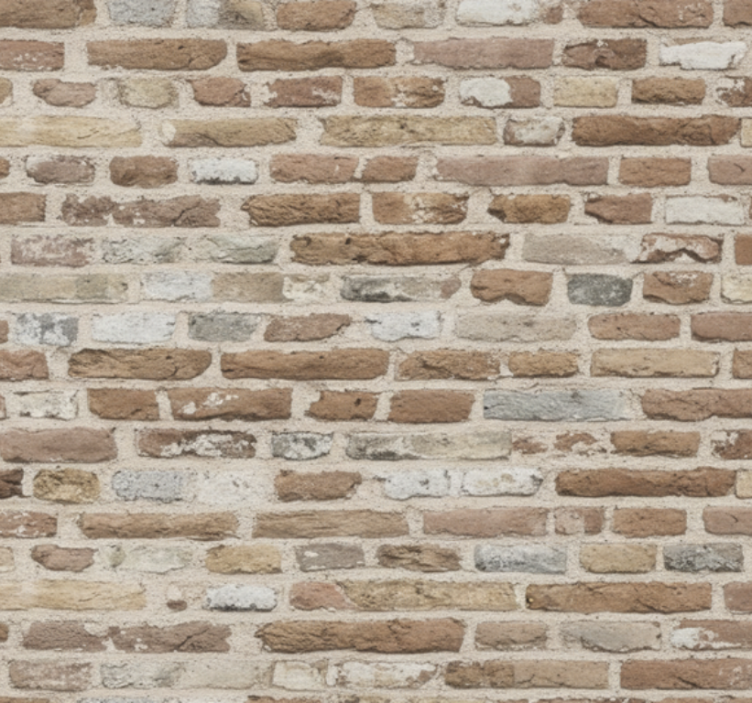 客厅墙纸复古回收砖纹理 - TenStickers