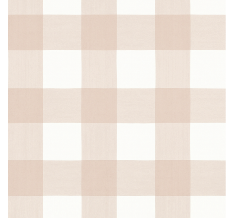 儿童墙纸粉色格子墙纸 - TenStickers