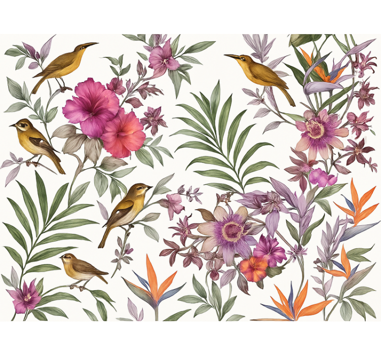 墙纸 主卧 彩色森林 - TenStickers