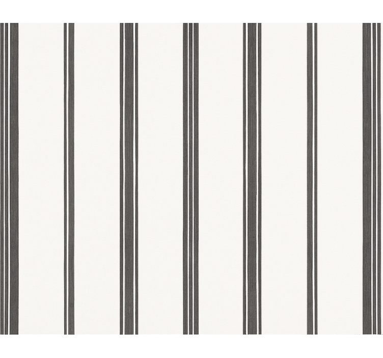 客厅墙纸黑色条纹设计 - TenStickers