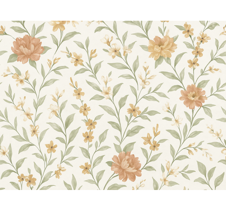 墙纸 主卧 亚洲花卉 - TenStickers