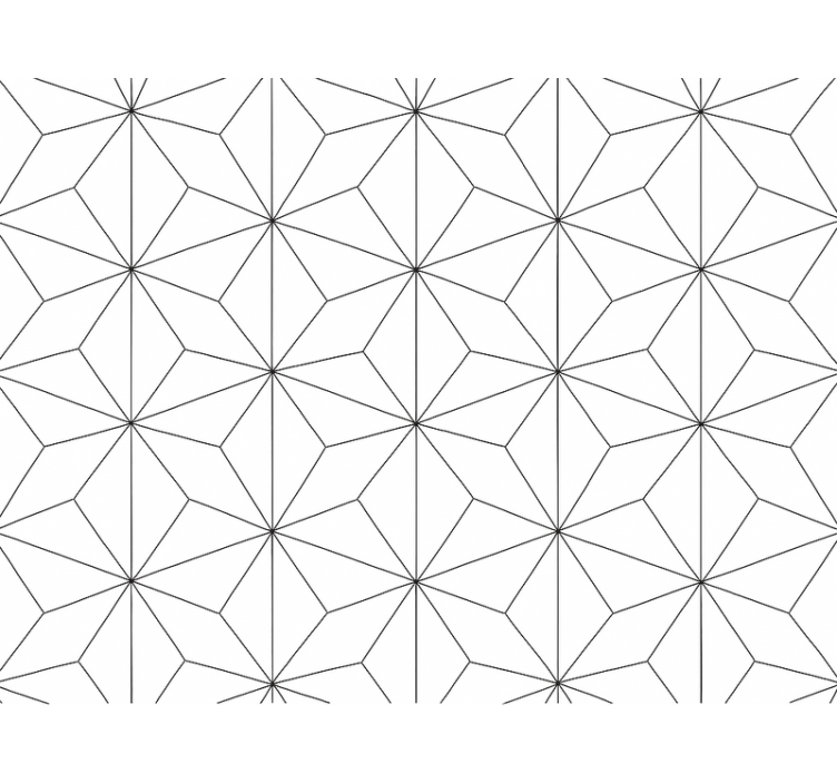 客厅墙纸抽象六边形 - TenStickers